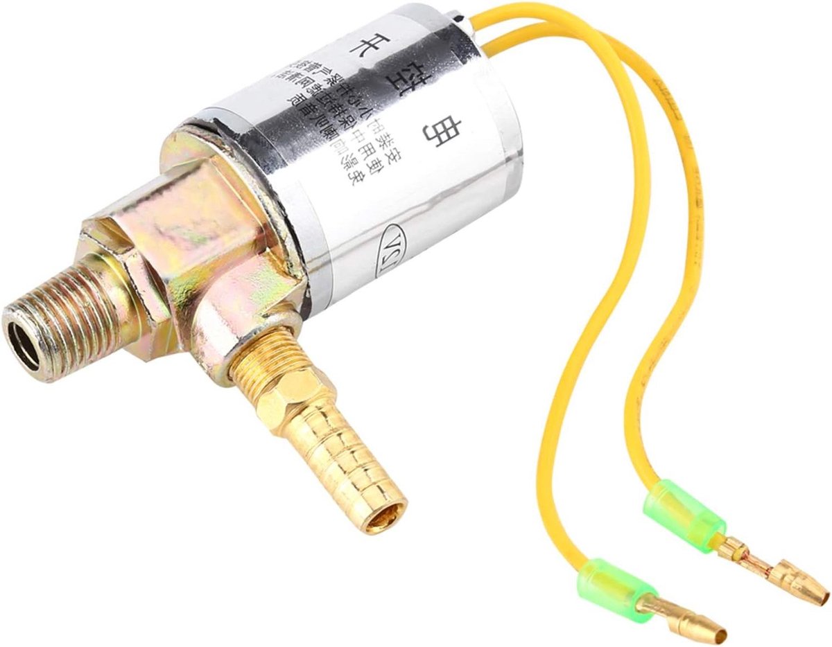 Elektrische Luchthoorn Klep - Magneetklep - Voertuig Geluid - Volledig Metalen Behuizing - 12V - Zilver