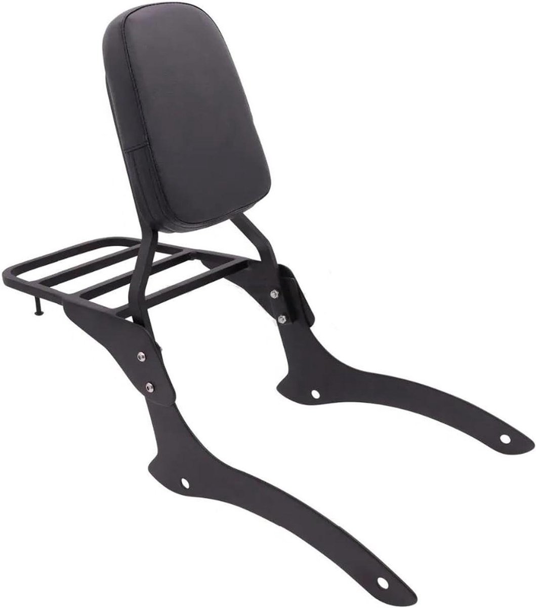 Motorfiets Rugleuning - Sissybar Passagier - Comfortabel Reizen - Met Bagagedrager - Voor Dragstar 1100 - Zwart