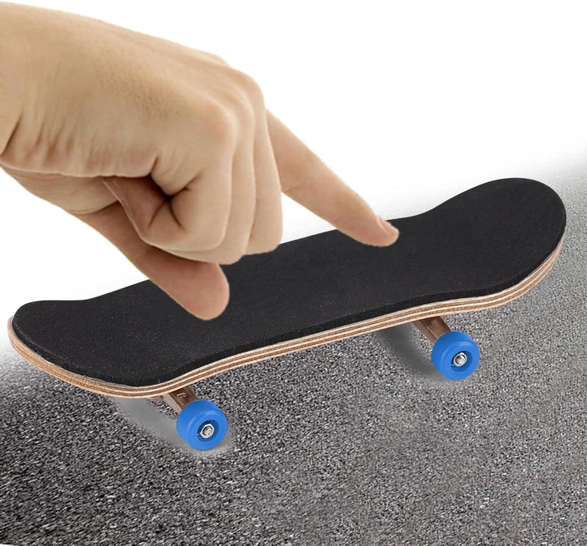 Mini Vinger Skateboard Vingerboard Set Fingerspellen Oefenen Vijflaags Esdoorn Dek 19 x 18 x 4 cm