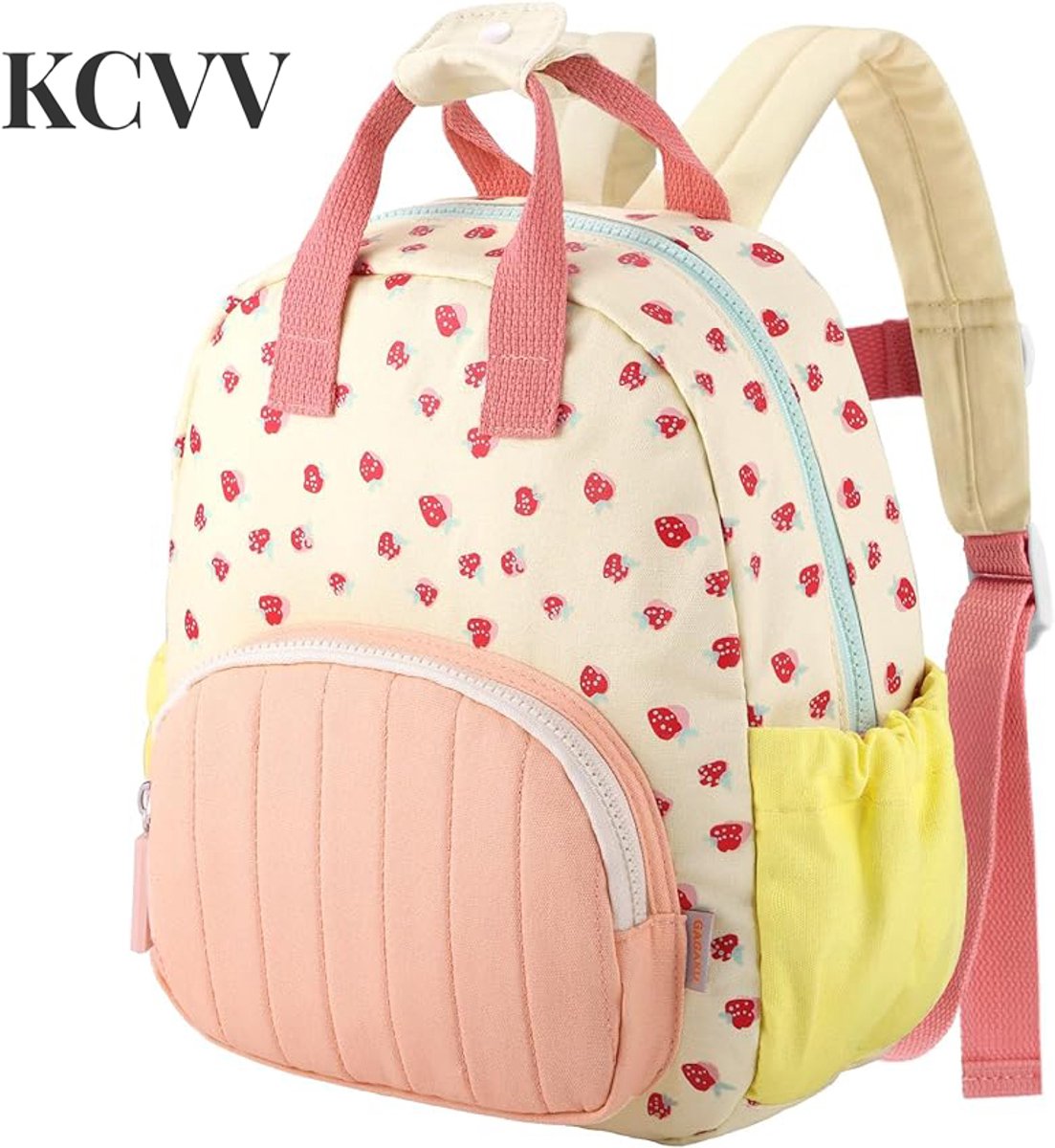Rugzak meisje 4 jaar-rugzak meisje 6 jaar-Peuterrugzak - Mini babyrugzak geschikt voor jongens van 2-5 jaar - Rugzak voor kleuters - Gebroken wit - 23x9x28cm