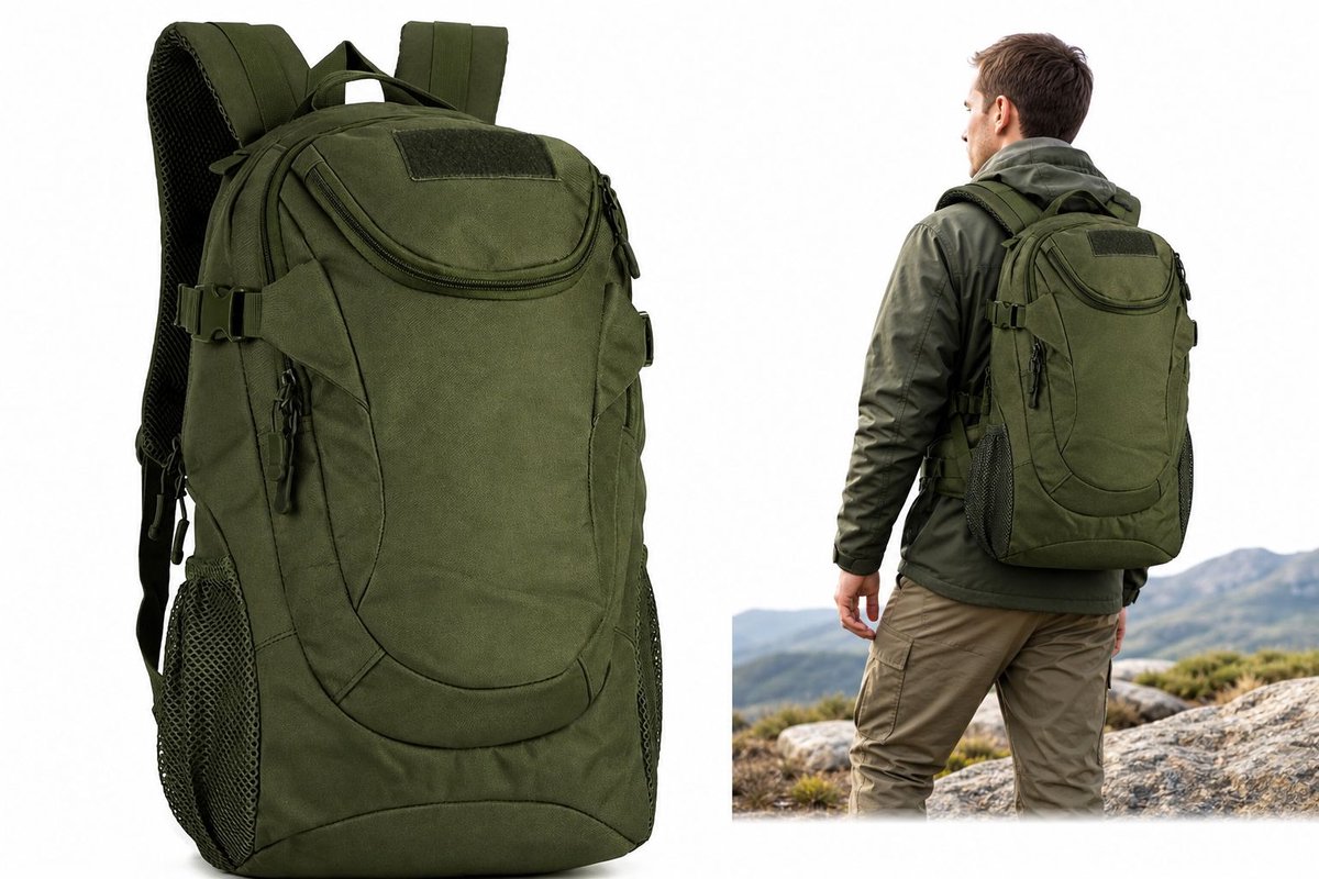 VHV - Tactische Rugzak 25L - Waterbestendige Outdoor Rugzak - Voor Trekking, Wandelen, Reizen en Dagelijks Gebruik