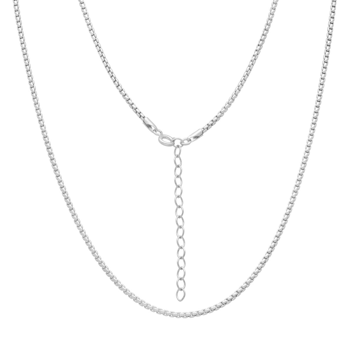 Cavill - Zilveren Ketting - 925 Sterling Zilver - Rhodiumlaag - Verstelbare Elegante Ketting 45-50 cm - Minimalistisch & Hoogwaardige Dames Ketting
