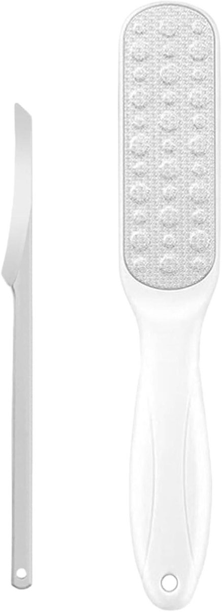 Eeltverwijderaarset - Voetrasp Pedicure set - Voeten Verzorgen - Roestvrij Staal - 2 stuks - Zwart