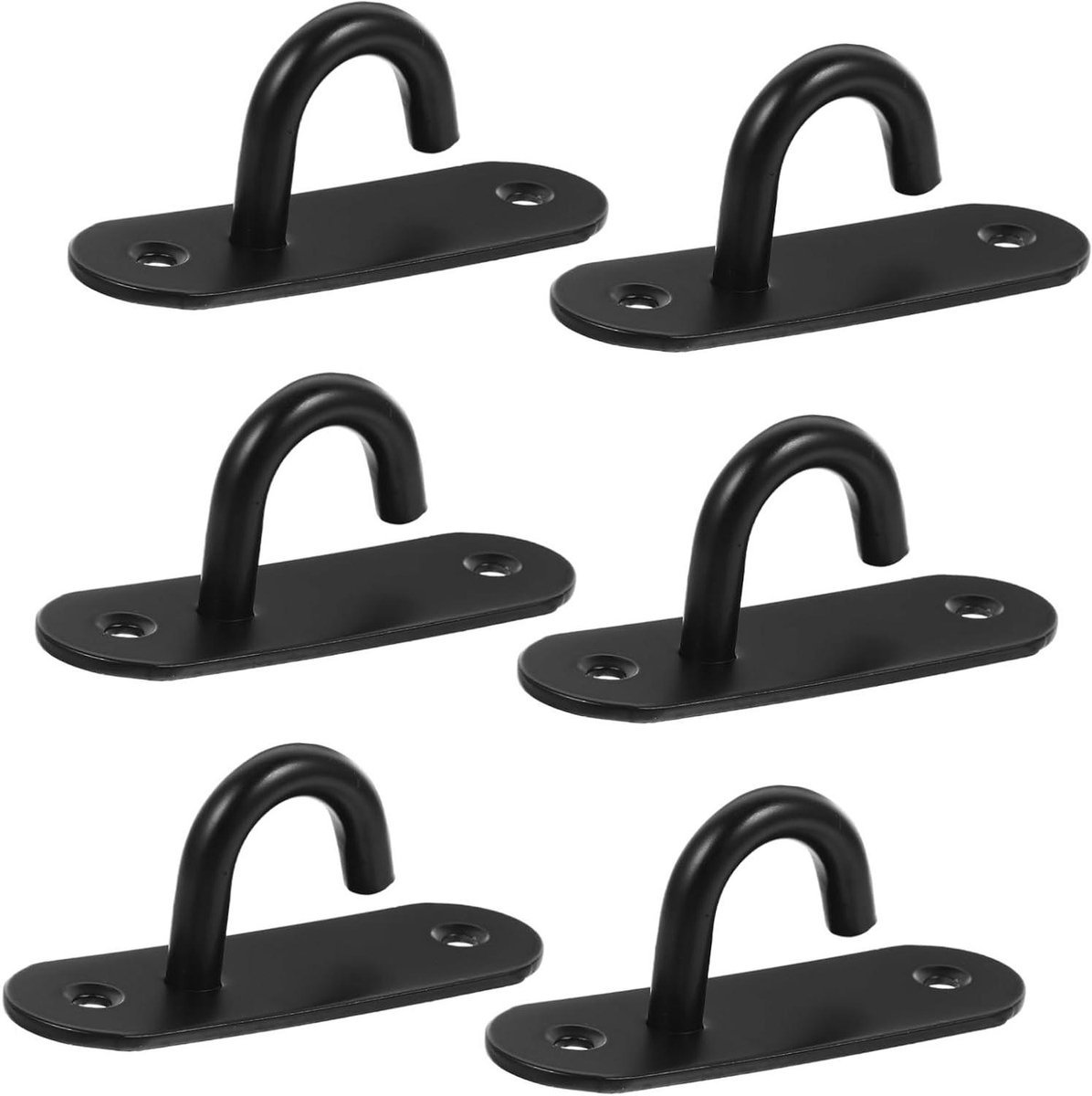 Muurankers Weerstandsbanden - Wandhaken Fitness - Krachttraining Thuis - Roestvrij Staal - 10x4.4x3.3cm - Zwart