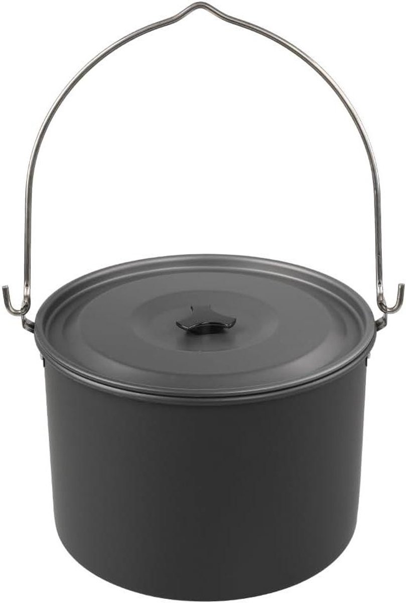 Kampeer Kookpot - Buiten Pannen Set - Koken op Kampvuur - Grote Capaciteit 8L