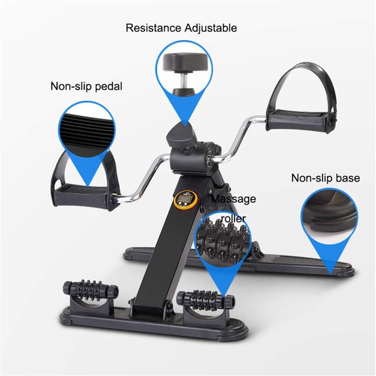 Pedaaltrainer - Bureaufiets Mini - Spierversterking - Opvouwbaar Ontwerp - 24 cm Hoog - null