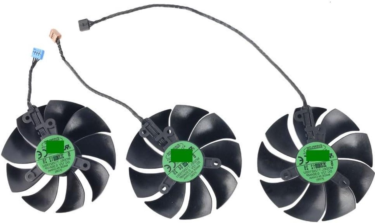 Grafische Kaart Ventilator - GPU Koeler - Computer Koeling - Efficiënte Warmteafvoer - 87mm - Zwart