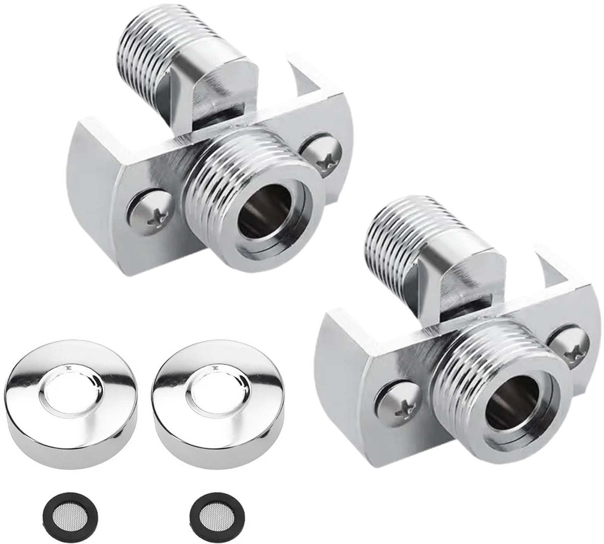 Dailygoods - 2 Stuks Douchekraan Adapter voor Badkamer - Verstelbare Aansluiting