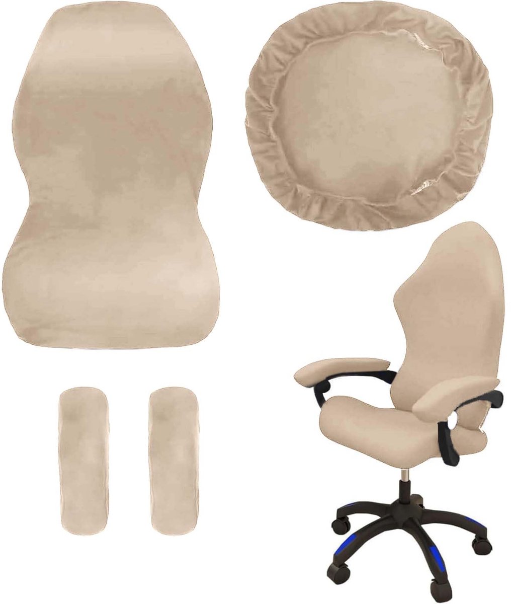 Dailygoods - Gaming Stoel Bekleding Set van 4 Stuks met Armleuningen en Rugleuning
