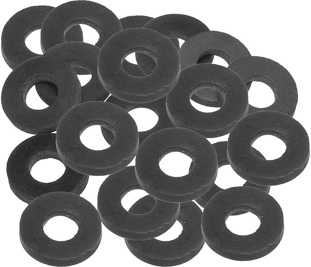 Dailygoods - Rubberen Sluitringen M10 - 20 Stuks, Zwart