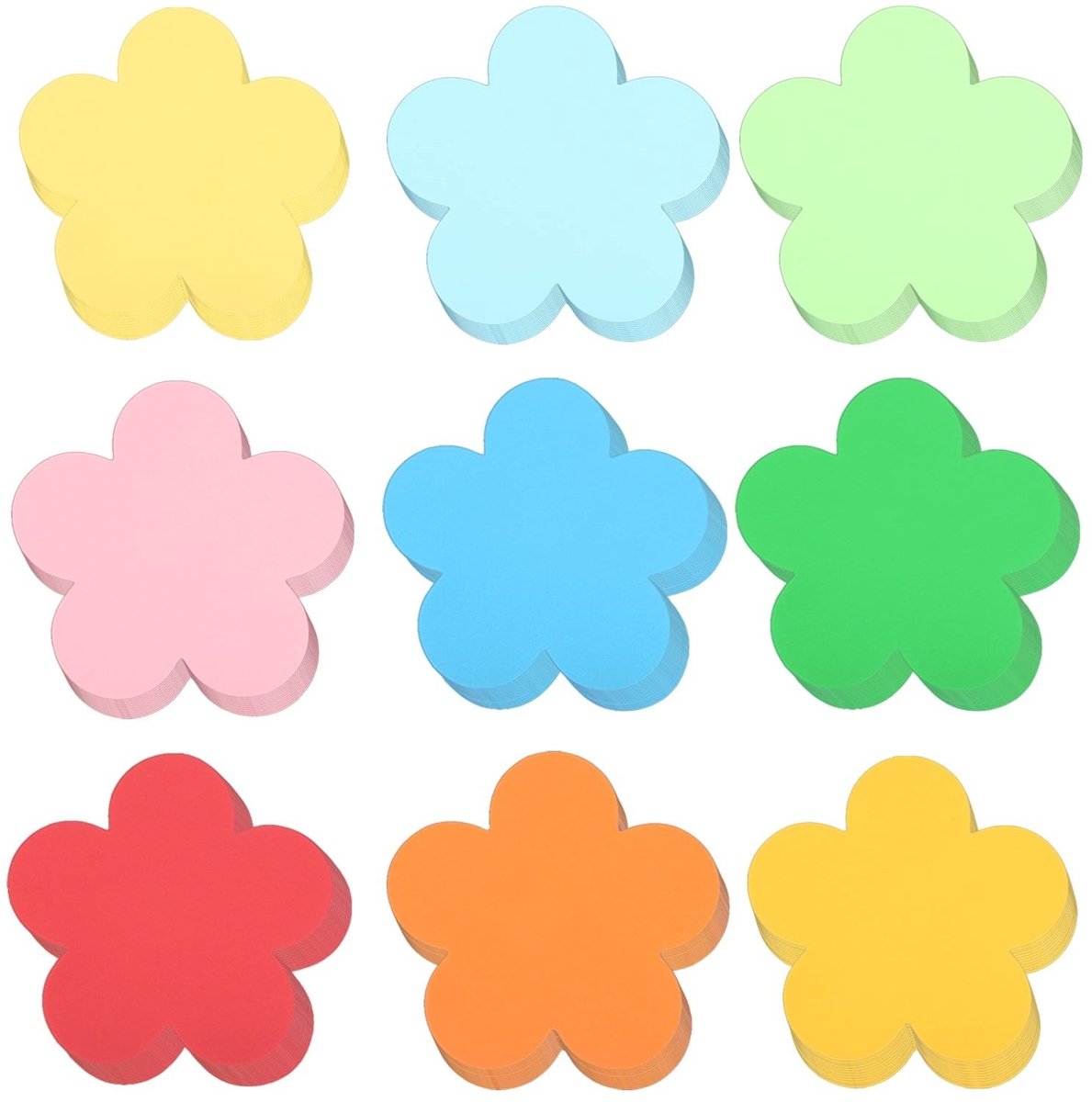 Dailygoods - 108 stuks kleurrijke bloemuitsnijdingen van papier voor knutselen