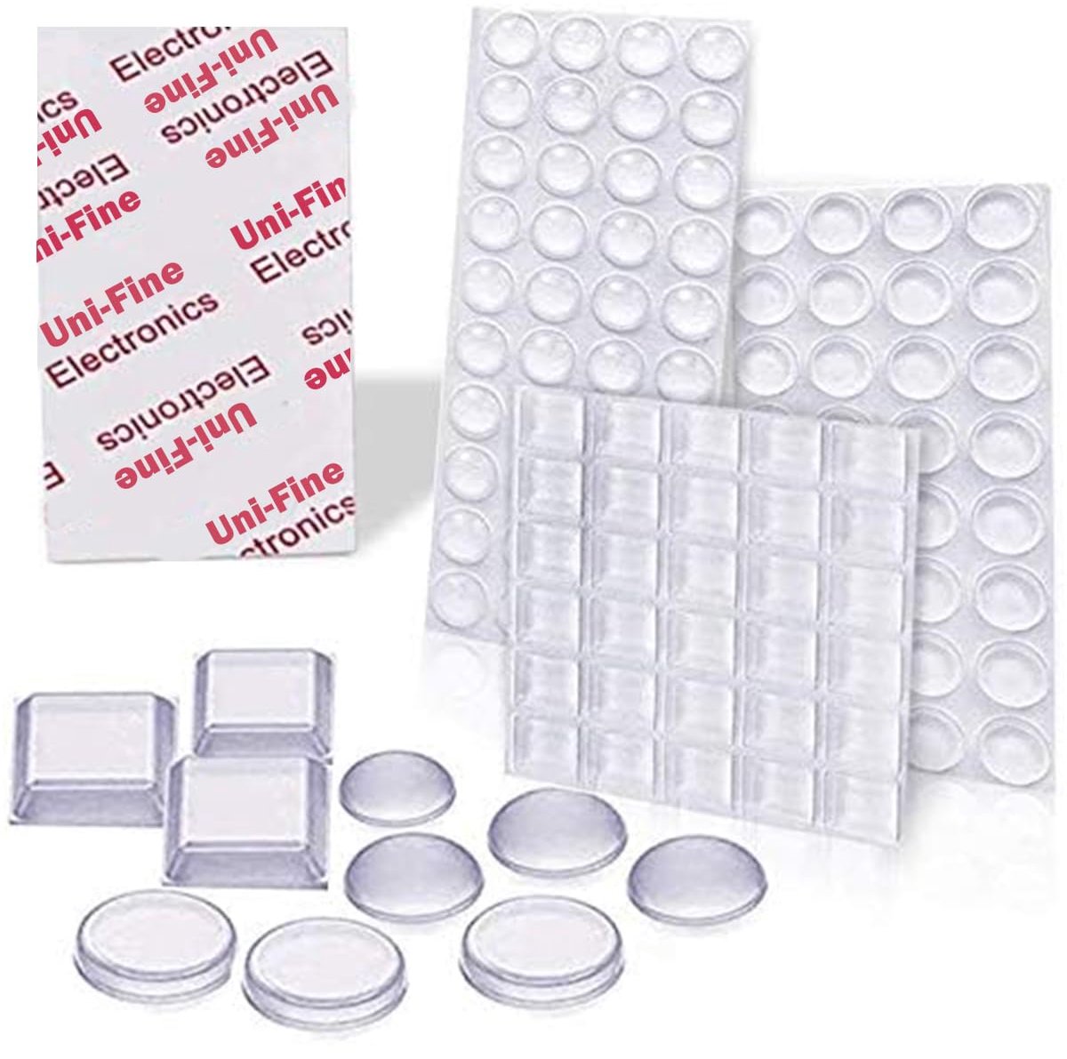 Dailygoods- Rubberen Voetjes Geluiddempend - Zelfklevende Bumpers - Antislip - Transparante Bumperpads - 3 Maten - 122 Stuks - Meubelbumpers