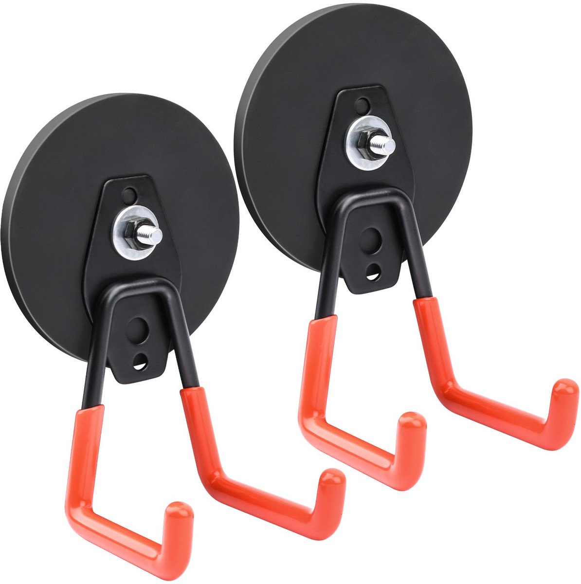Dailygoods - 88 mm Magnetische Haken met Antislip Coating - Sterke Dubbele Haken voor Tuin en Garage