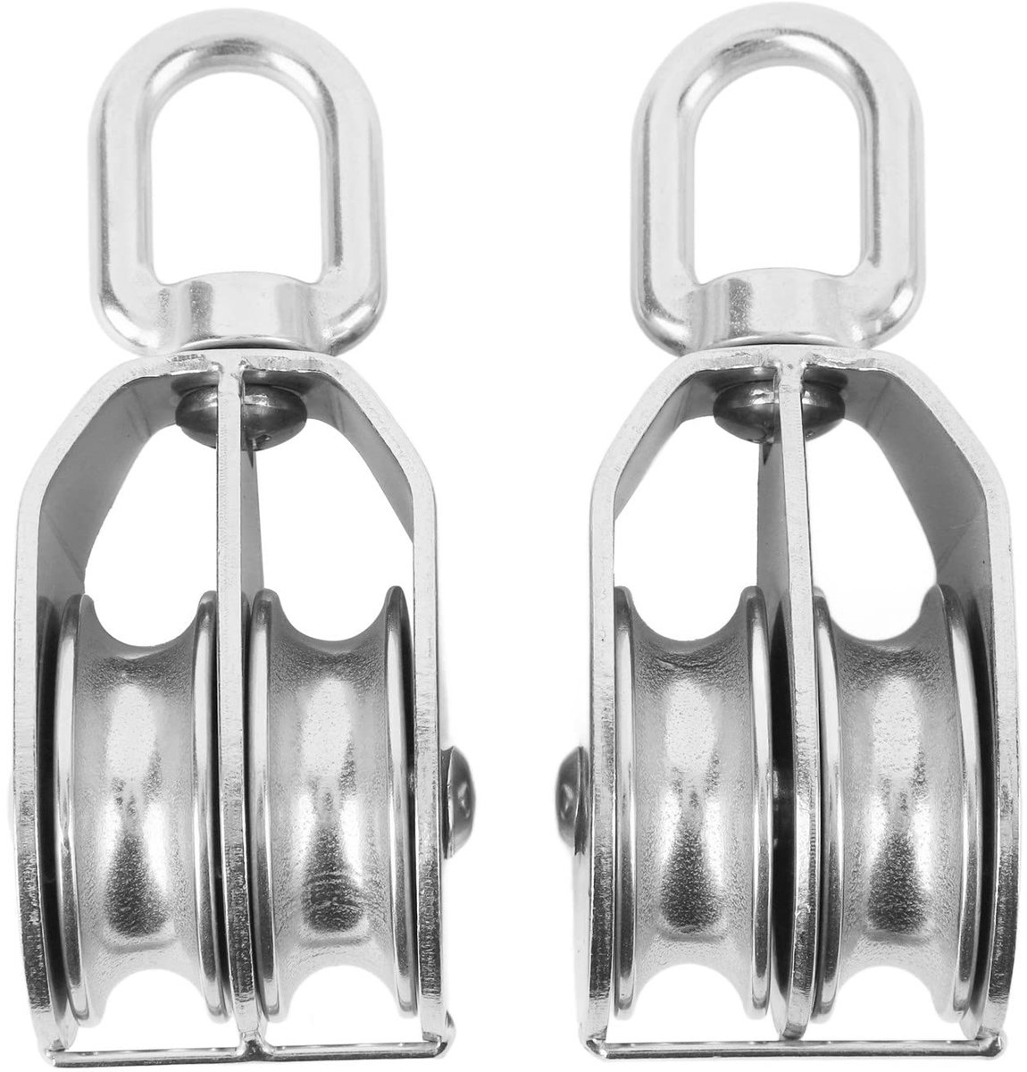 Dailygoods - Dubbele Katrol 360 Graden Draaibaar - 400 kg Belasting, Set van 2