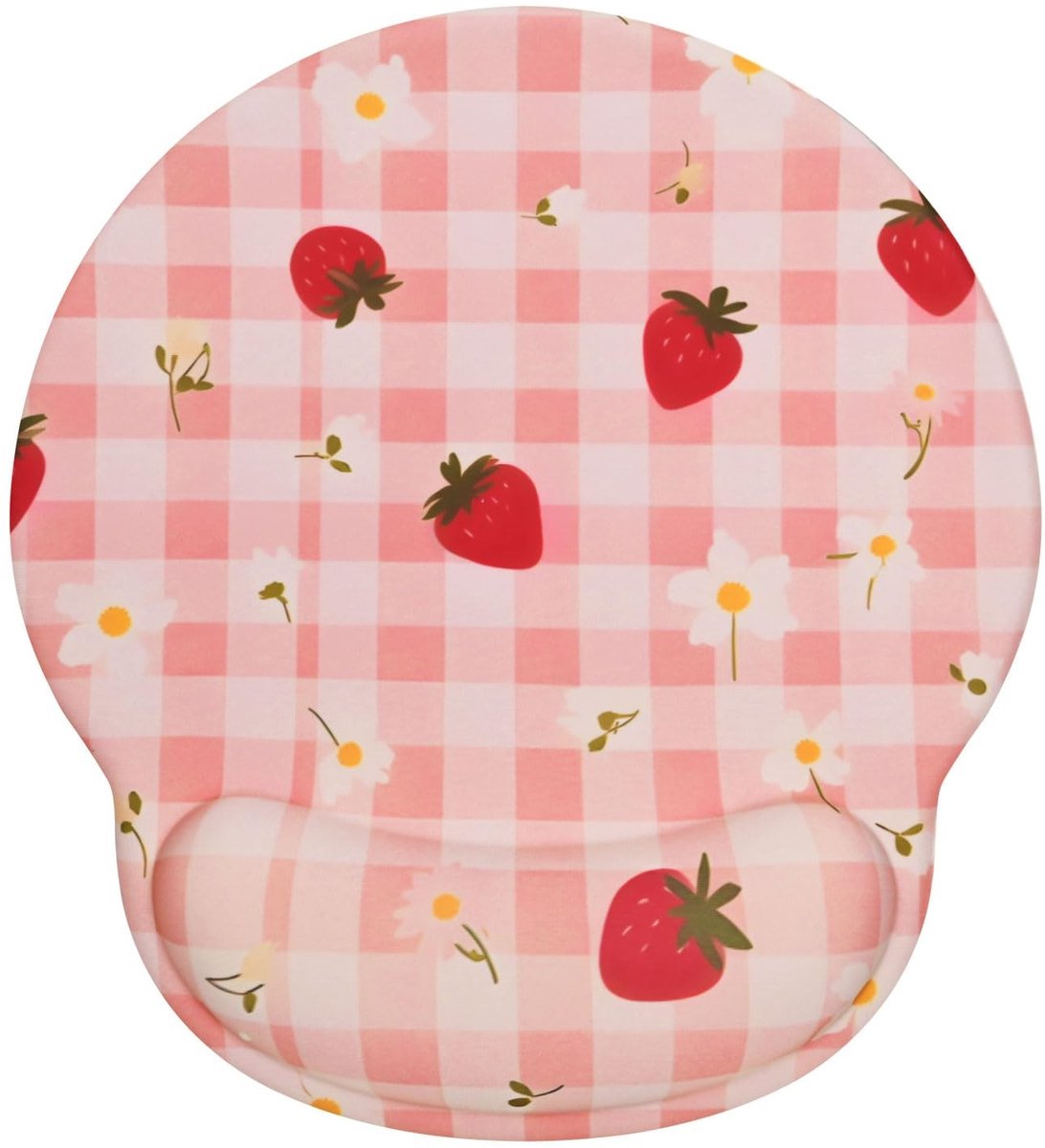 Dailygoods - Ergonomische Muismat met Polssteun - Bloemenprint, Waterdichte Oppervlak