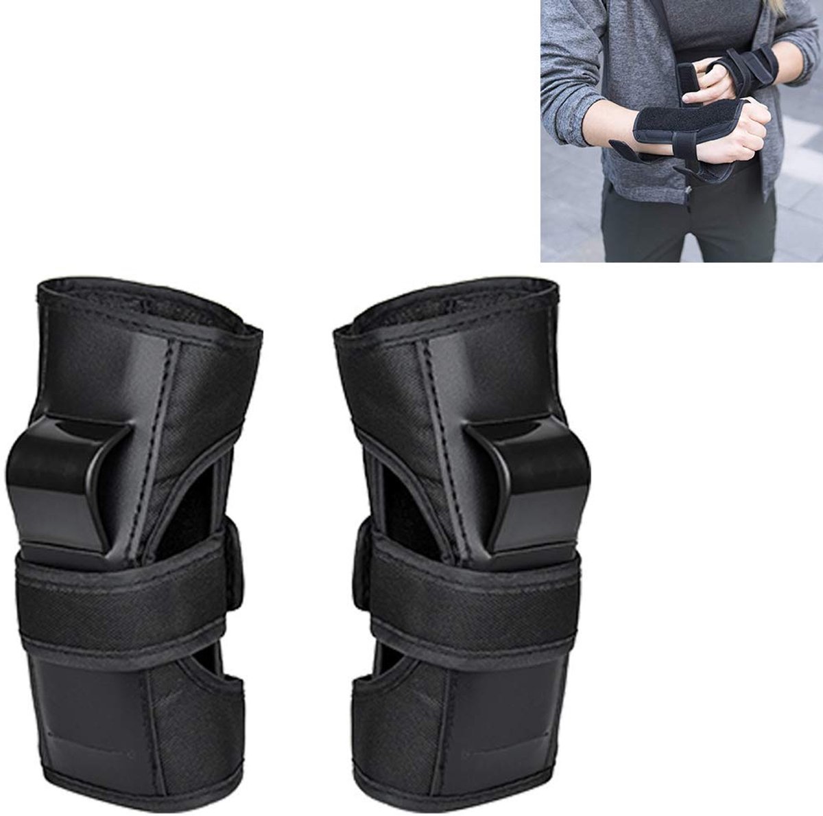 Dailygoods- Polsbeschermers Schokbestendig - Polsbeschermers Kinderen - Polsbeschermers Volwassenen - Inline Polsbeschermers - Skateboard Bescherming - Verstelbare Bandjes - Handbescherming