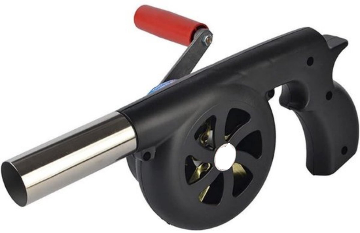 GELLDG Handmatige ventilator - schoorsteenblaasbalg - schoorsteenventilator - geschikt voor barbecues, buitenkoken en open haarden