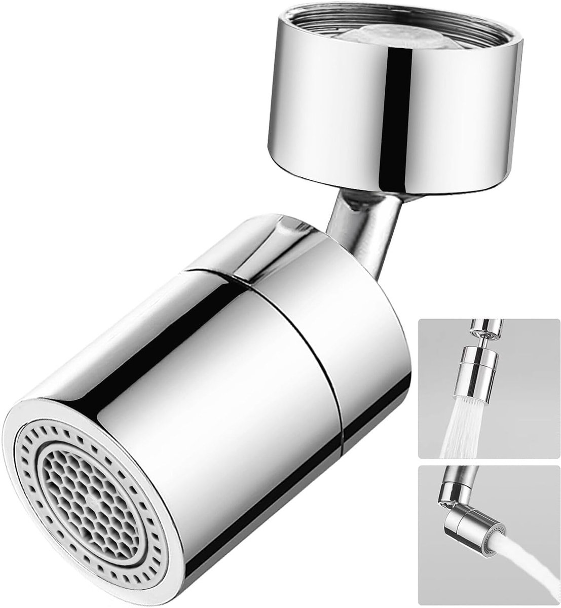 Dailygoods - 360° Draaibare Keukenkraan Sproeikop - Dubbele Sproeikraan Beluchter met M22/M24 Adapter