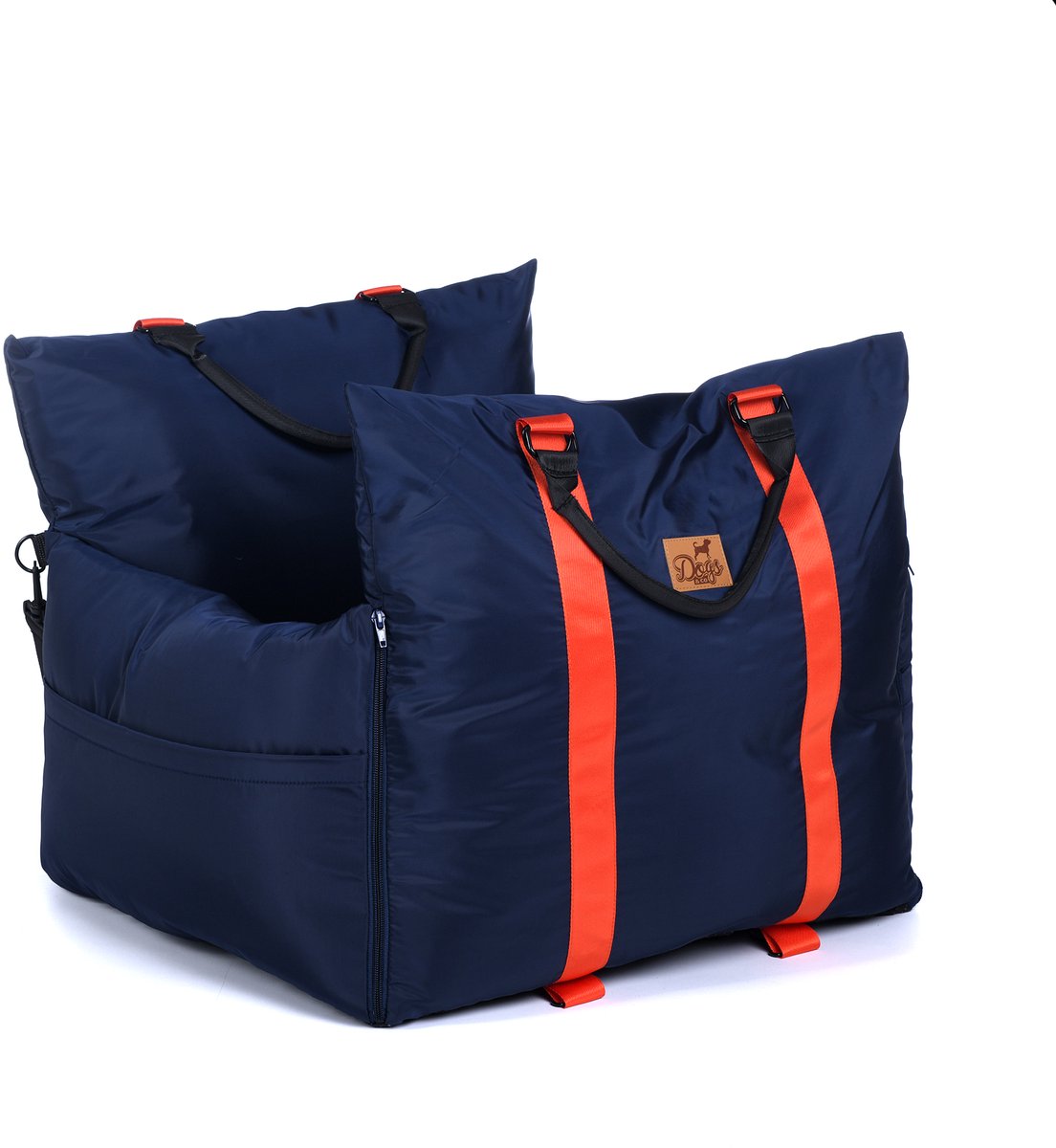 Dogs&Co® Luxe Honden autostoel Royal+ NAVY Waterproof