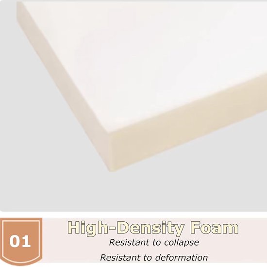 Vouwmatras - Gastenbed Matras - Comfortabel Slapen - Ademende Wasbare Hoes - 4-voudig - Lichtgrijs — afbeelding 4