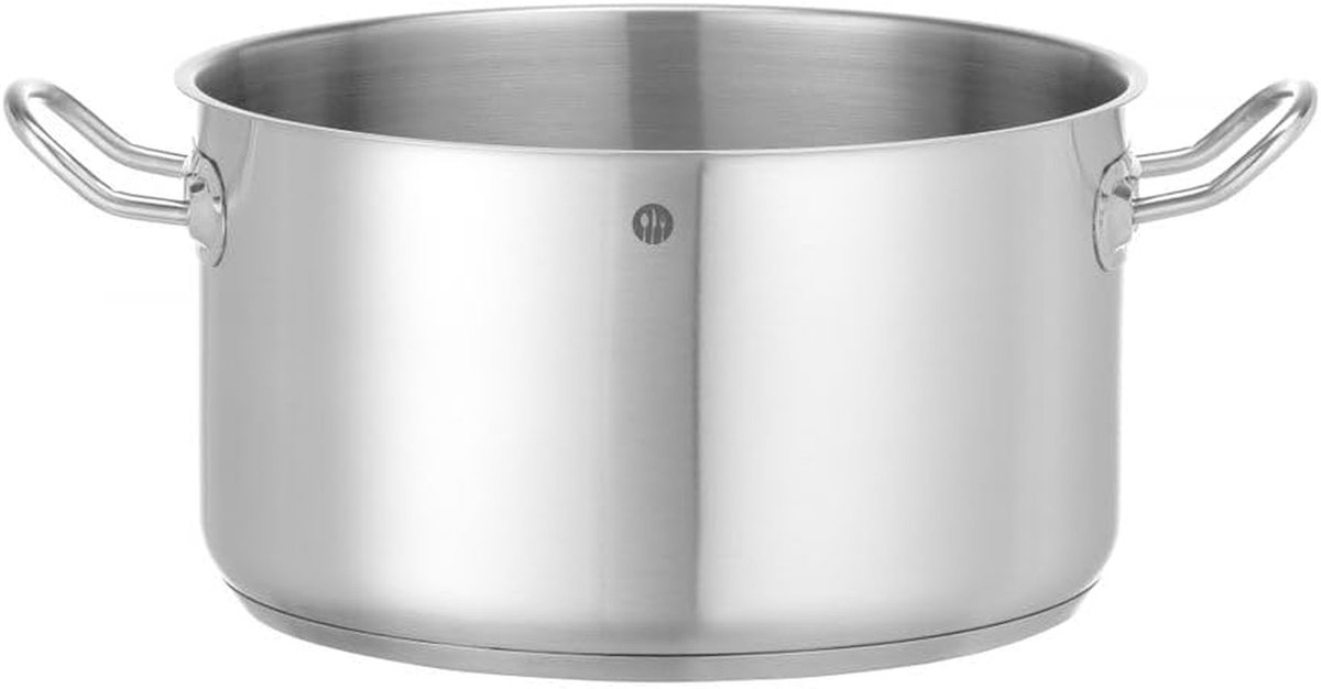 Kookpan - Vleespan Ketel - Koken op Inductie - Geschikt voor Alle Warmtebronnen - 9.5L ø28cm - Zilver