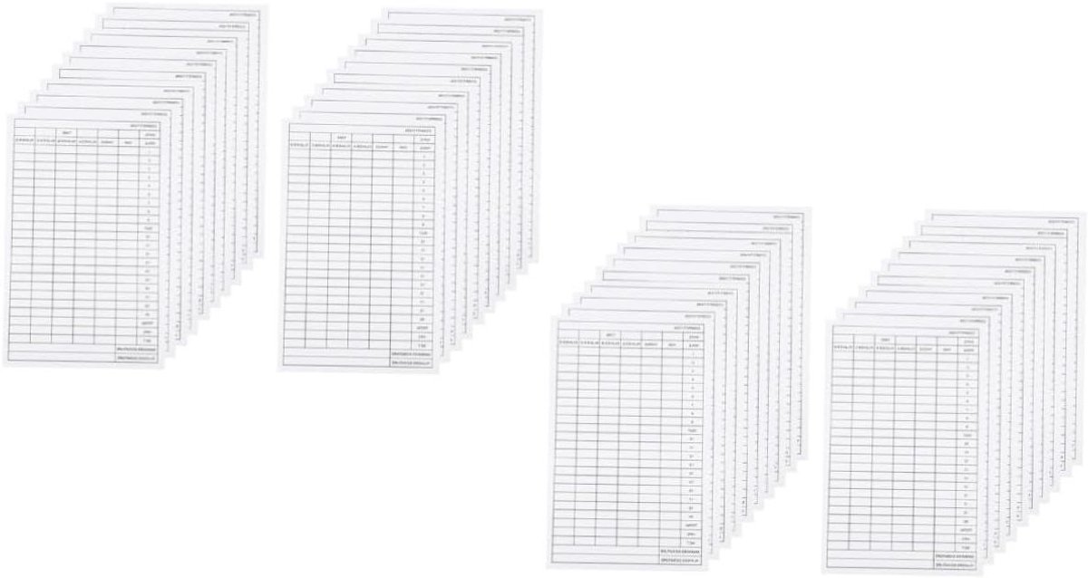 Golf Scorekaarten - Scorebladen Golf - Golf Score Bijhouden - Met Regels Achterkant - 15.2x9.8cm - Zwart Wit