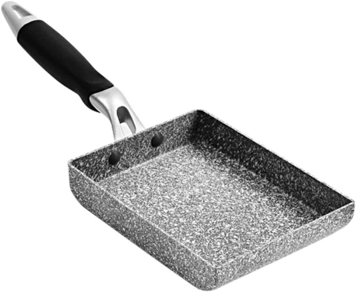 Omeletpan Rechthoekig - Koekenpan Eieren - Ontbijt Maken - Antiaanbak Maifanite Steen - 37x13cm - Multi