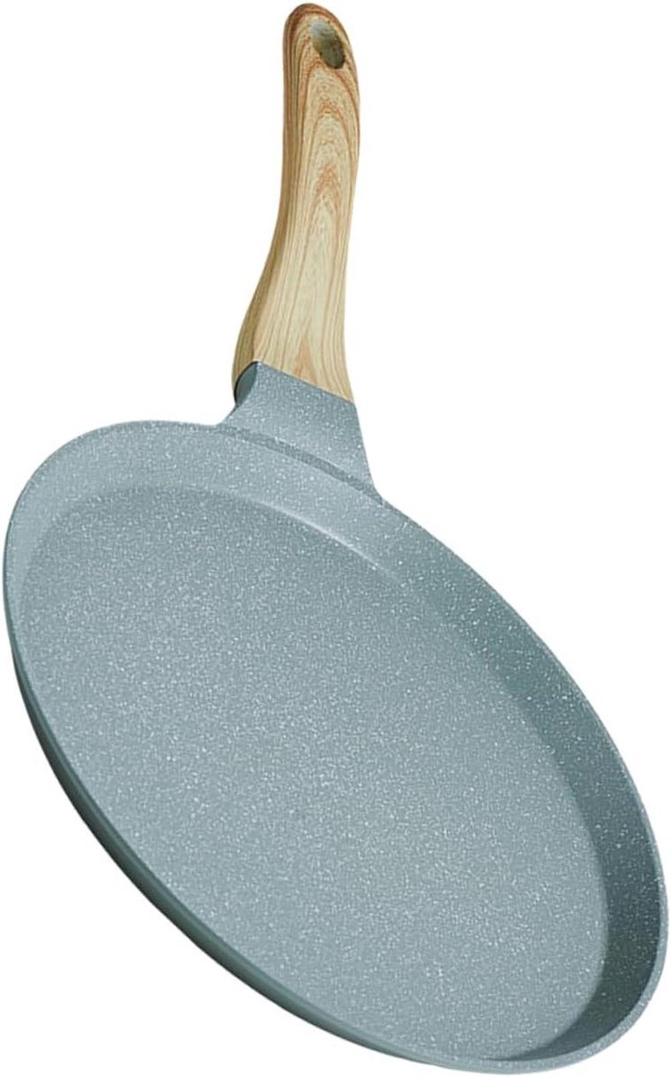 Koekenpan voor Eieren - Omeletpan Bakpan - Ontbijt Maken - Antiaanbak Medische Steen - 38x20x3CM - Grijs