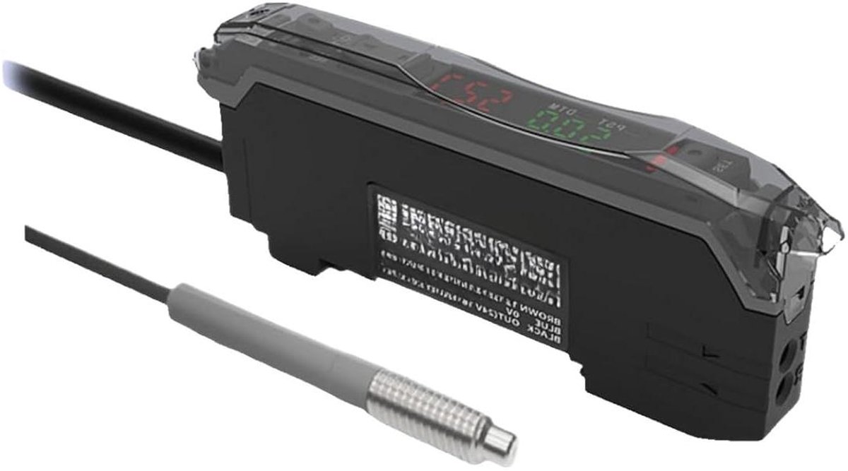 Glasvezelsonde - Versterkersensor Optisch - Trilplaat Detectie - Dubbel Digitaal Display - Microseconden - null