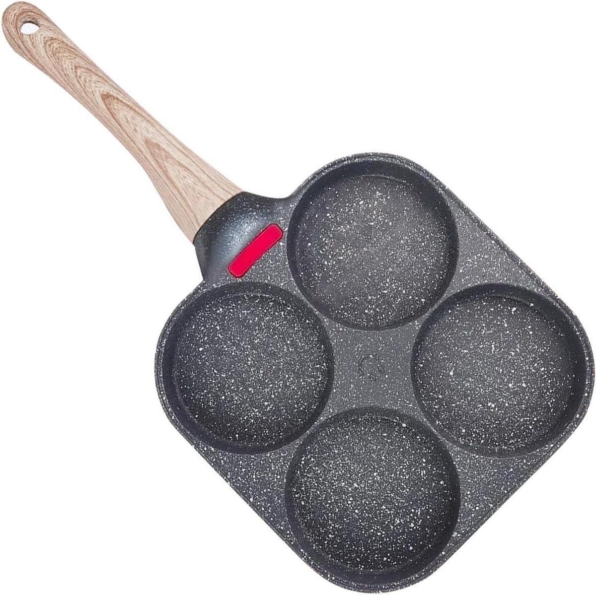 Eierpan Antiaanbaklaag - Omeletpan Braadpan - Ontbijt Bereiden - Vierkante Vorm - 18 x 38 cm - Zwart