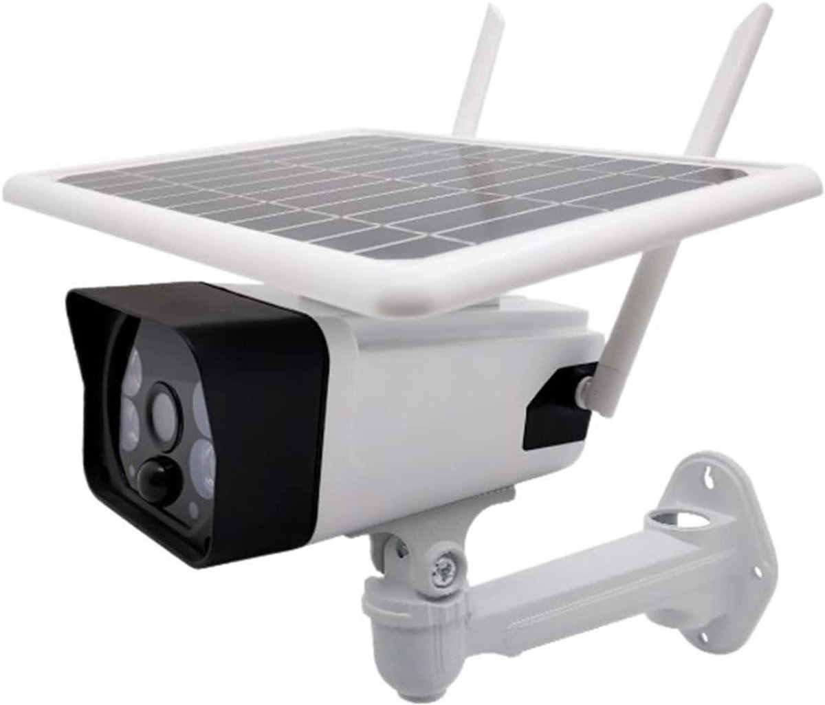 Draadloze Solar Camera - Buitenbeveiliging Camera - Huisbewaking - Tweeweg Audio - 1080P HD - Wit
