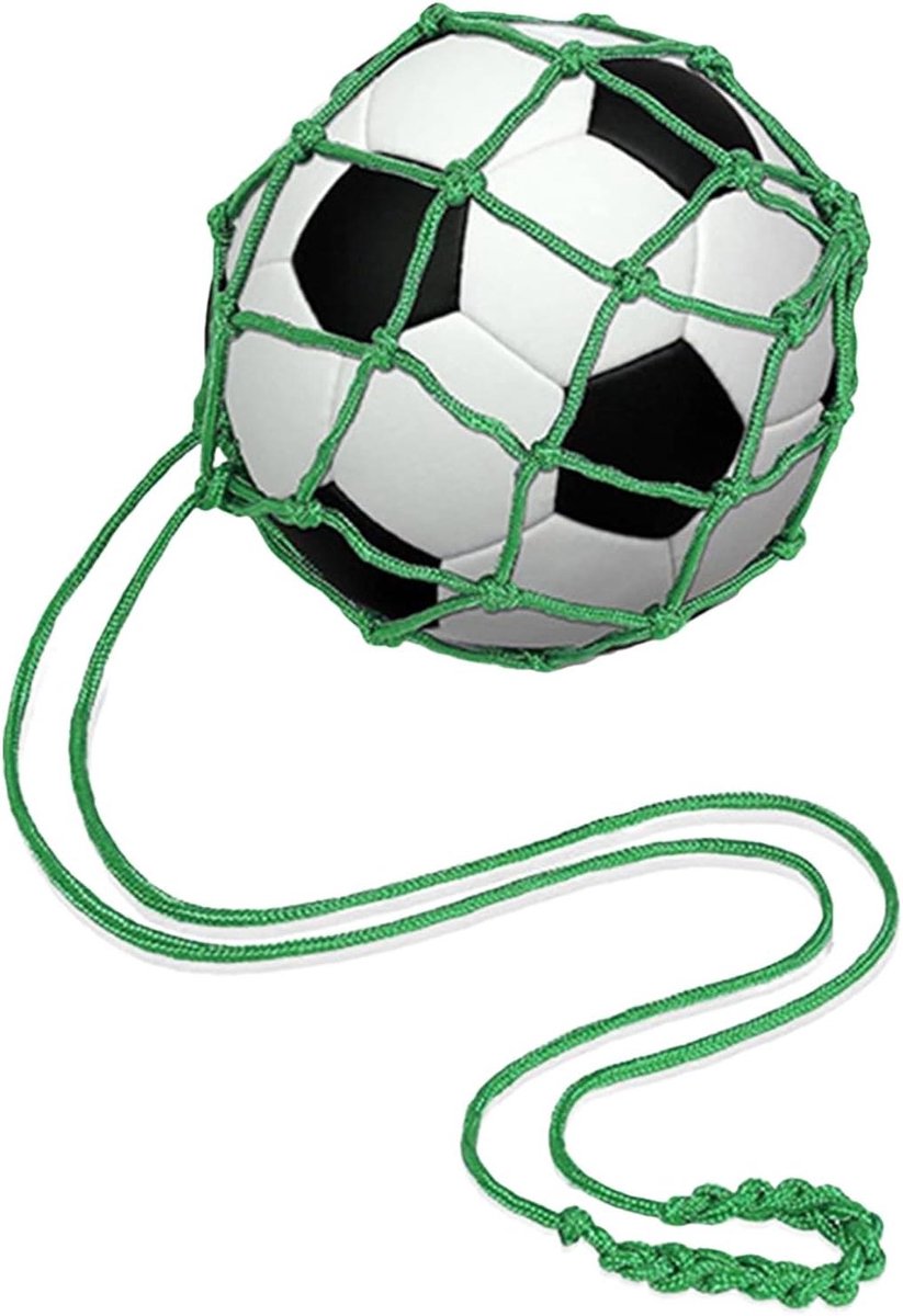 Voetbalnettas - Balhouder Mesh - Sportuitrusting Organiseren - Sterk Nylon Materiaal - 17 x 12 x 5 cm - Groen