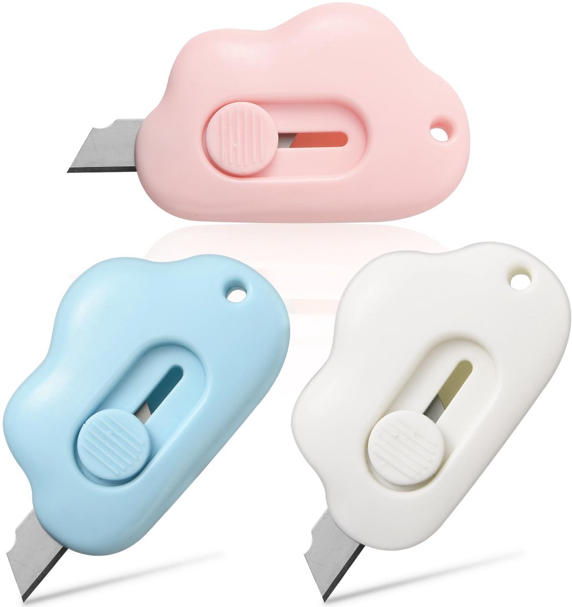 Dailygoods - Mini Box Cutter Set, 3 Stuks - Uittrekbare Universele Mesjes