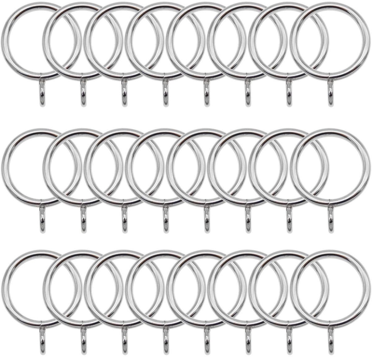 Dailygoods - 24 Stuks Metaal Gordijnringen 38mm - Voor een Soepele Glide bij Gordijnen en Douchegordijnen