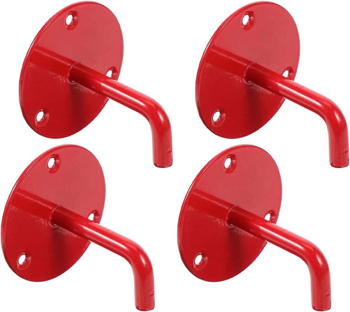 Brandblusser Wandhouder - Blusser Beugel Haak - Veilige Montage - Corrosiebestendig Ijzer - 6.8 x 6.5 x 6.5 cm - Rood