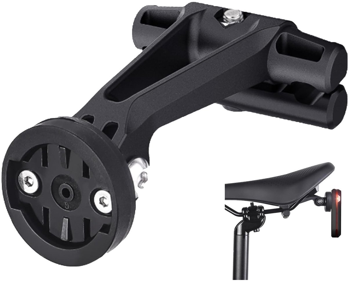 Dailygoods- Fietszadelhouder - Compatibel met Garmin Varia RTL510/RTL515/TL300/RCT715 - Antislip Railhouder - Verstelbare Hoek - Duurzaam Materiaal - Robuuste Bevestiging - Radarhouder