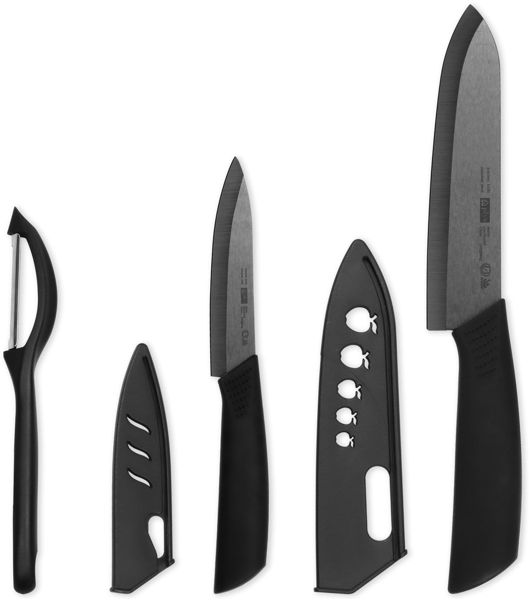 Dailygoods - Keramisch Messen Set van 2 - 15.5 cm Chef Mes en 10.7 cm Fruitmes