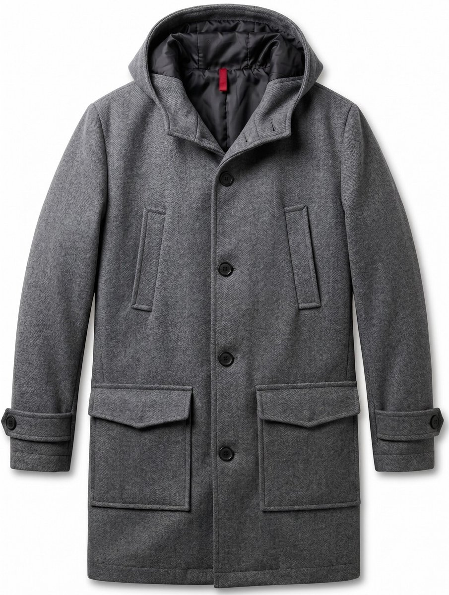 Trenchcoat Heren - Parka Heren Winterjas - LF8931 - Grijs - Maat M