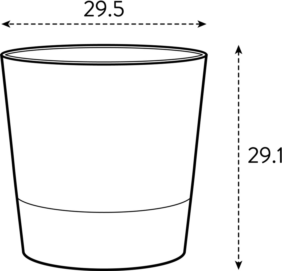 Elho Foss Round 30cm - Flower Pot for Indoors - 100% Recycled Plastic