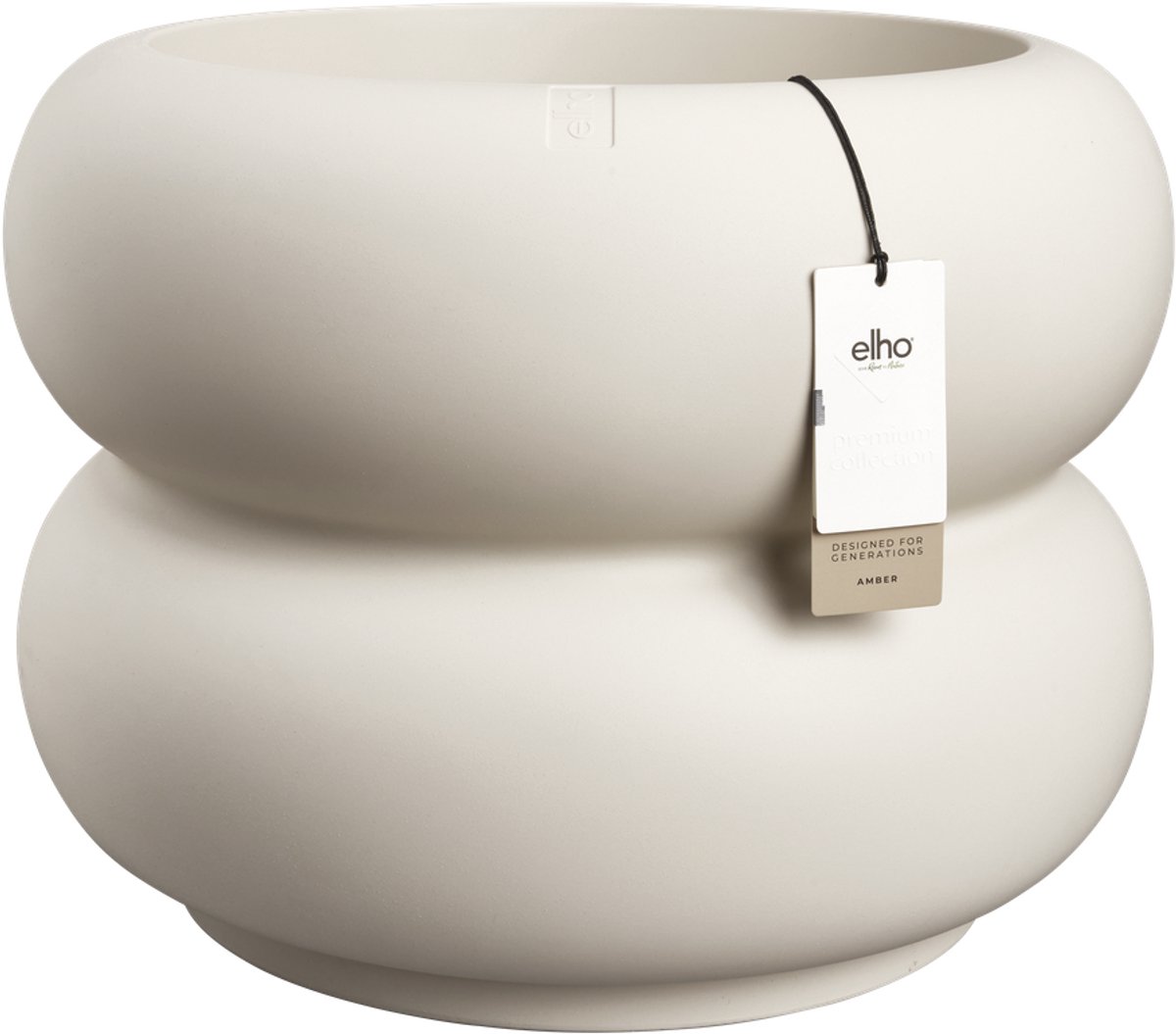 Elho Amber Roll Low 60 - Grand pot de fleurs intérieur et extérieur