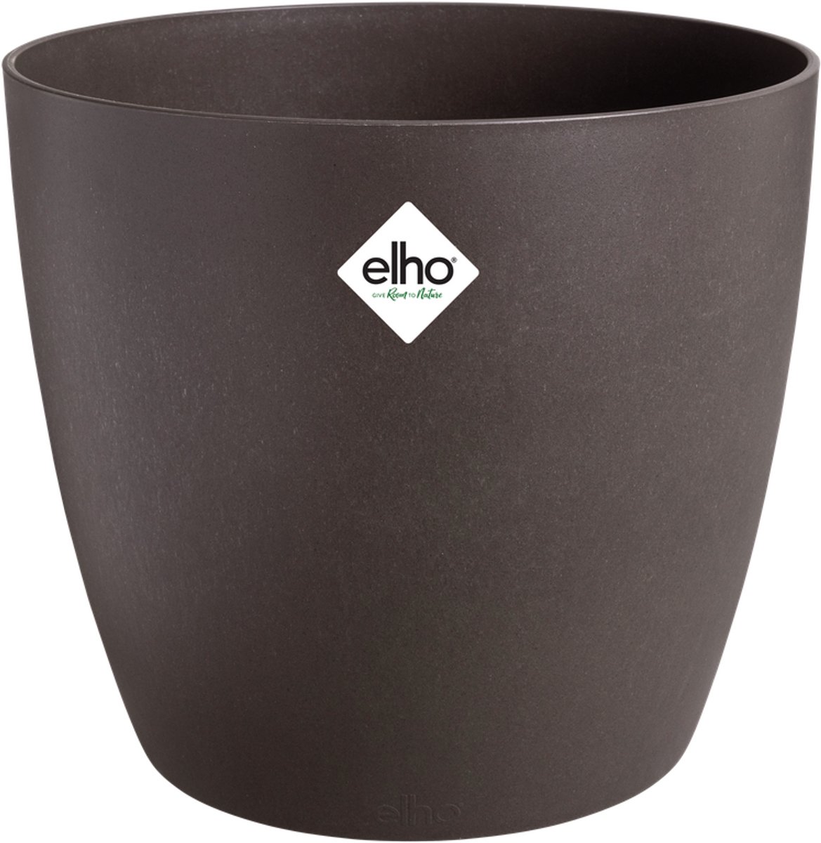 Elho the coffee collection rond - bloempot voor binnen - gemaakt met gerecycled plastic & koffie - 22cm - Espresso bruin