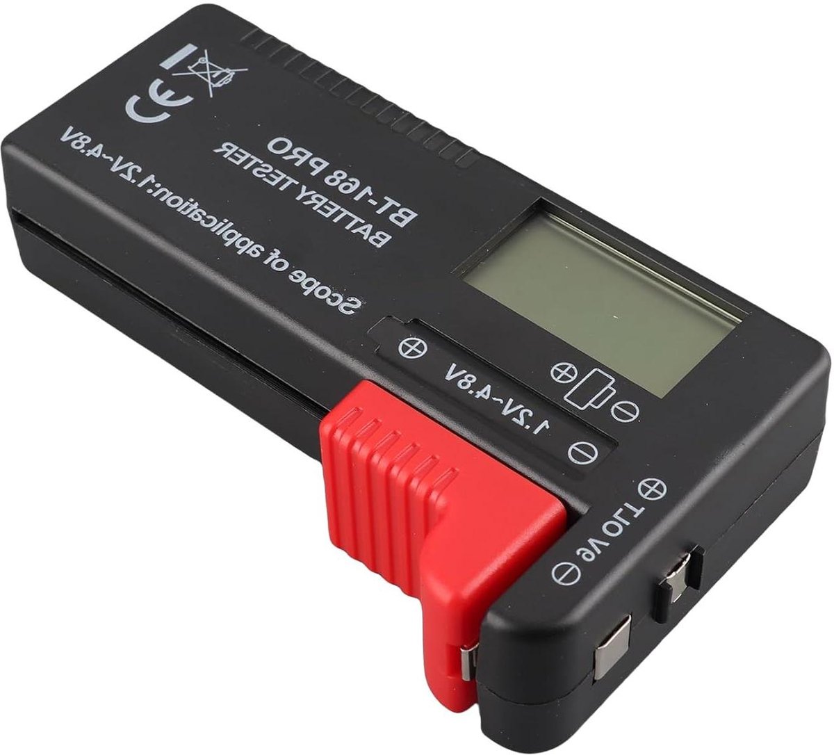 Universele Batterijtester - Batterijmeter Testapparaat - Batterijen Controleren - Analoge Statusmeter - 11 cm - Zwart