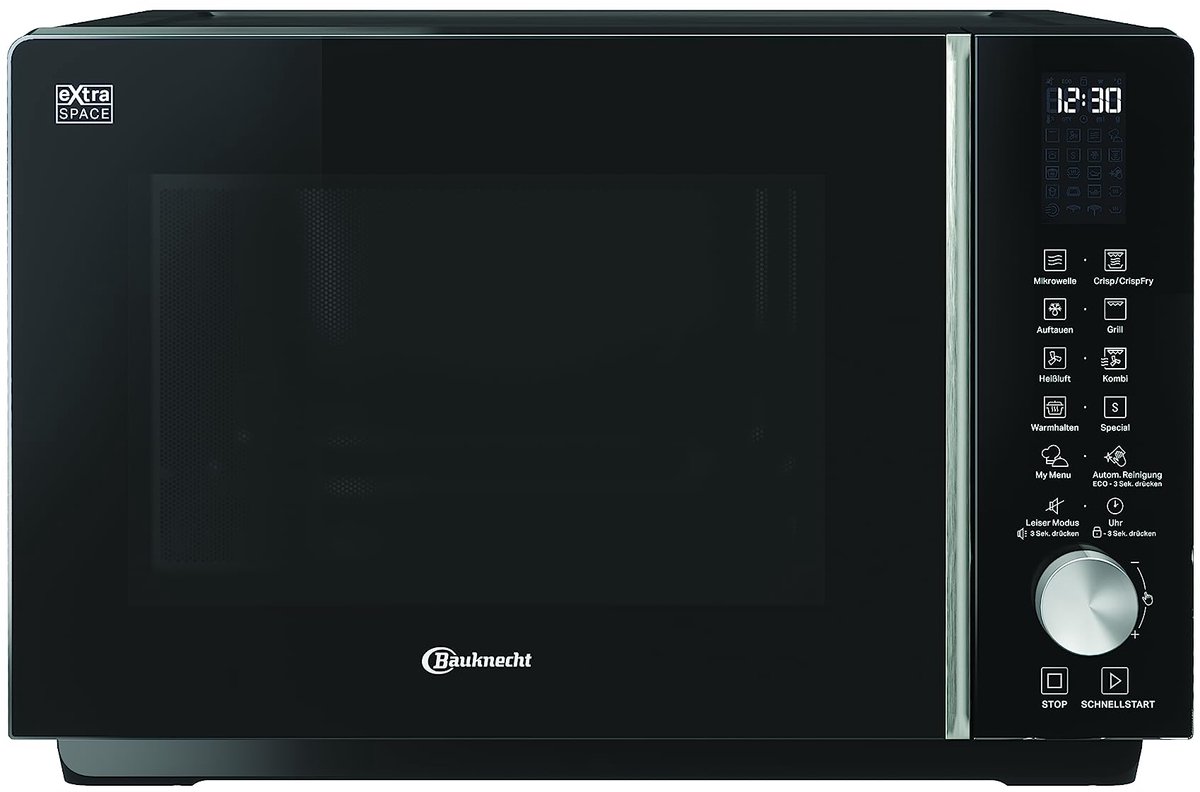 SnelShoppen Magnetron Combi zonder Draaiplateau 25L Extra Space met My Menu Crisp Fry Hetelucht Kwarts Grill Auto Clean en Automatische