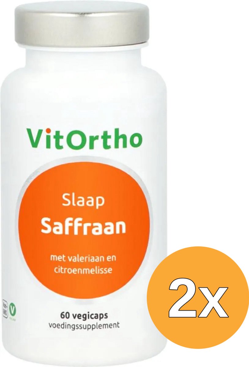 2x Vitortho Saffraan Slaap (60 vega capsules)