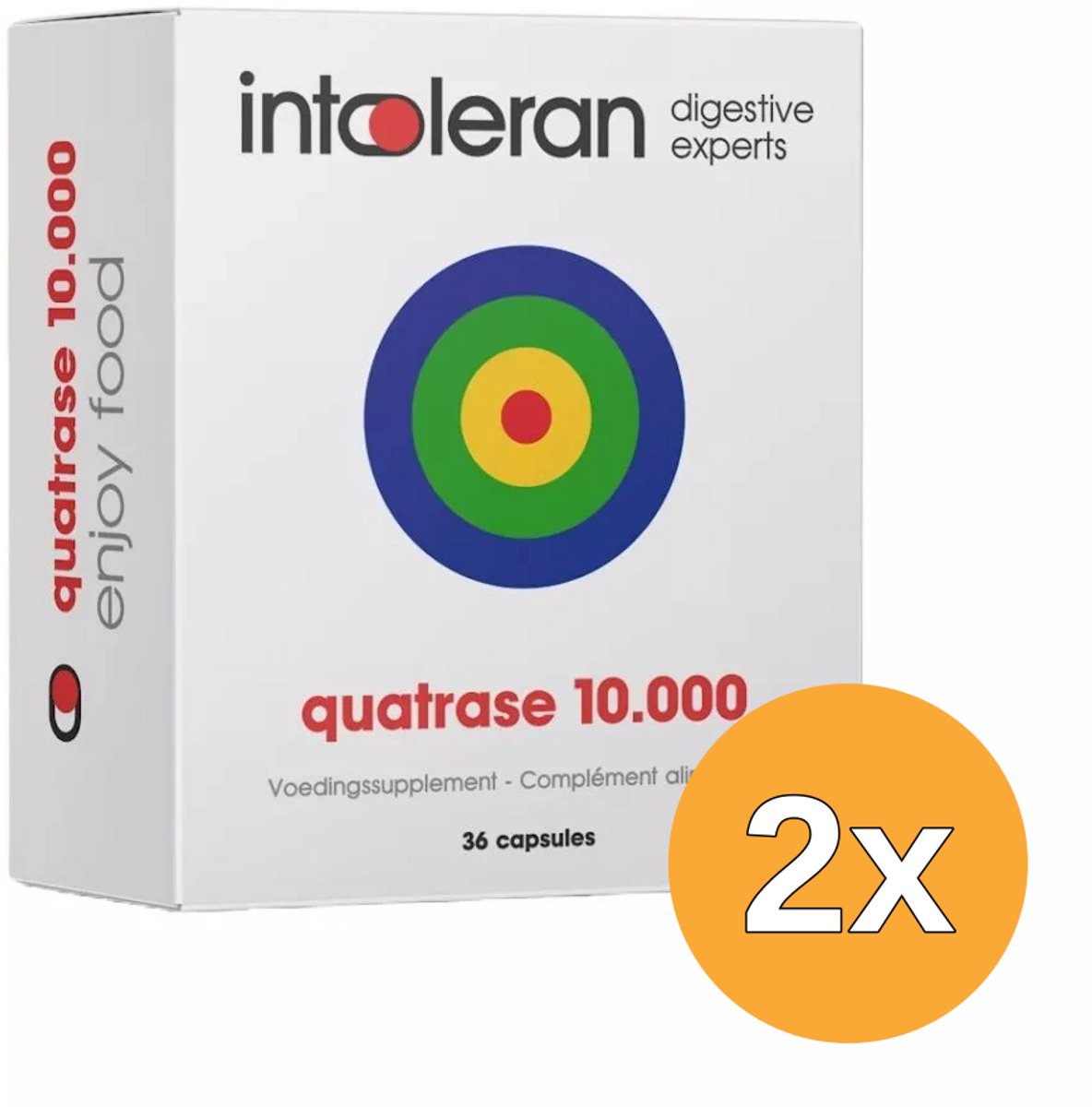 2x Intoleran Quatrase 10.000 (36 vega capsules)
