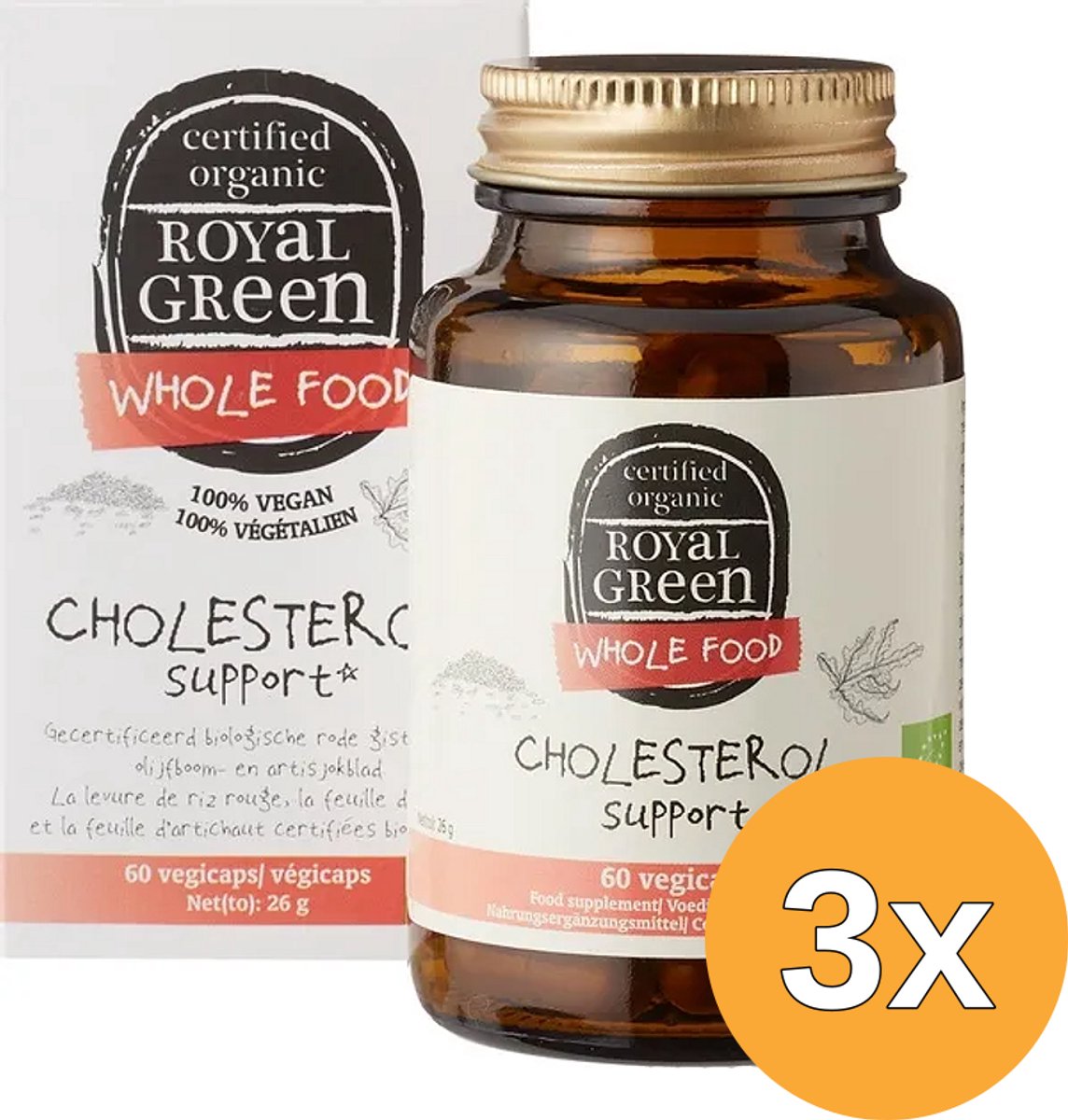 3x Royal Green Cholesterol Support Bio (60 vega capsules)