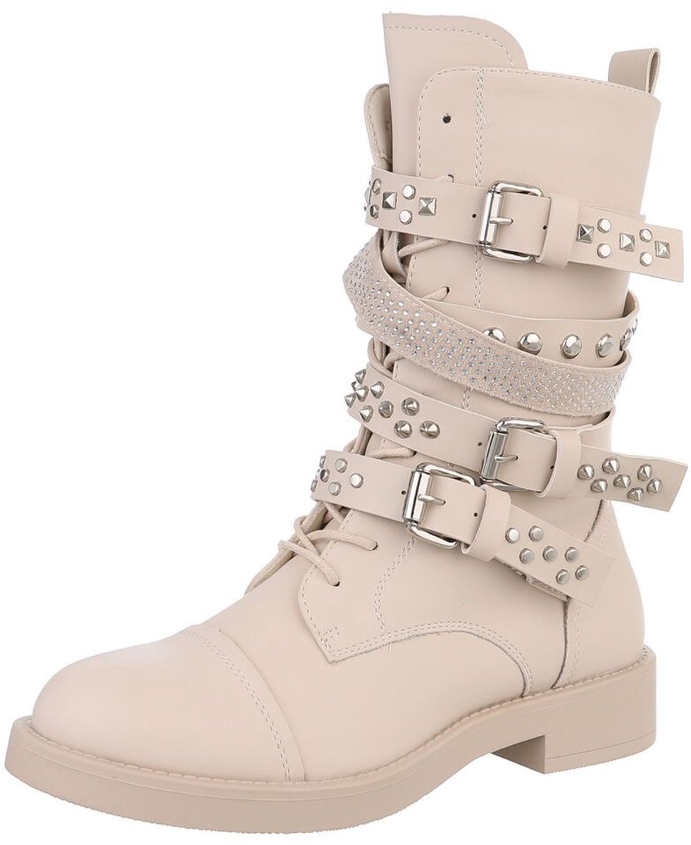 Enkellaars met gespen en studs - dames Mt:38