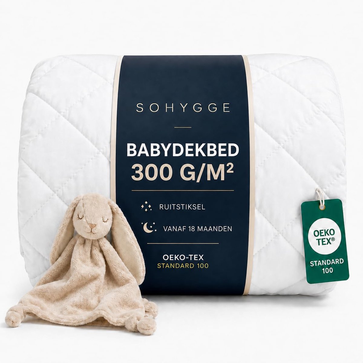 SnelShoppen - Babydeken 100x135 cm - Zacht Microvezel - 300 g/m² - Anti-allergisch & Mijtvrij - Oeko-Tex® Gecertificeerd - Perfect voor Babybed 70x140