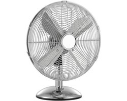 Tafelventilator - Bureauventilator - Ruimte Verkoelen - Oscillerend Ontwerp - 43 cm - Chroom