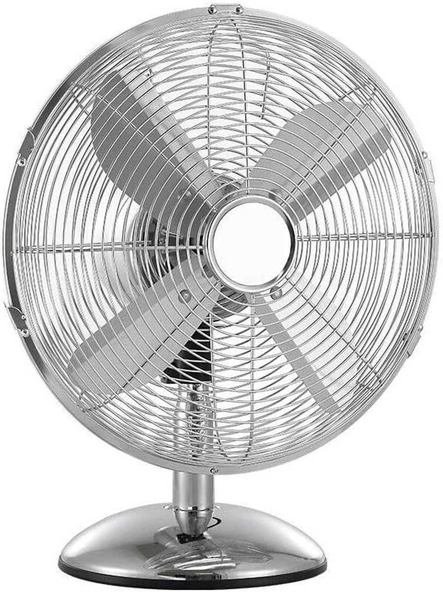 Tafelventilator - Bureauventilator - Ruimte Verkoelen - Oscillerend Ontwerp - 43 cm - Chroom